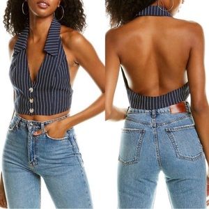 WeWoreWhat Bella Pinstripe Vest